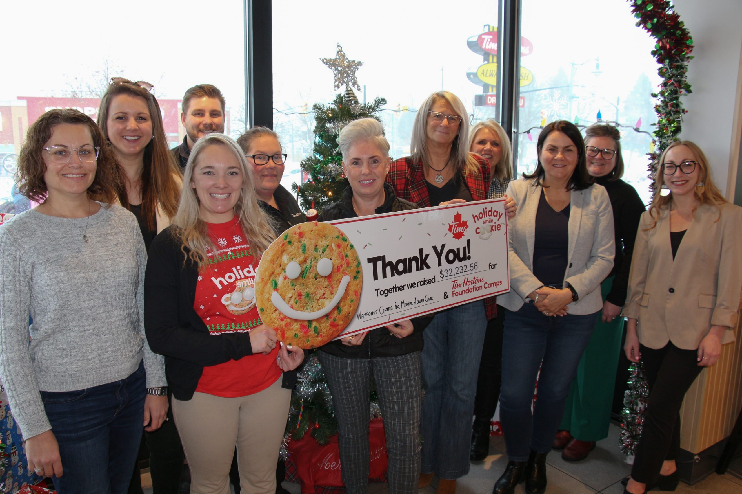 Smile cookie cheque presentation